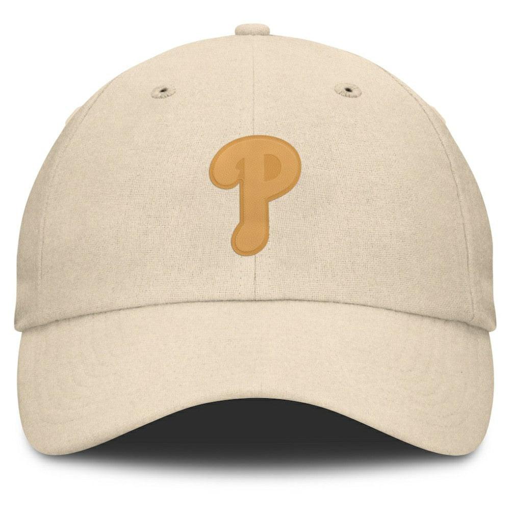 Philadelphia Phillies Front Office Leather Patch Adjustable Hat Cream