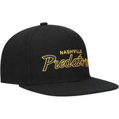 Nashville Predators Mitchell & Ness Core Team Script 2.0 Snapback Hat Black