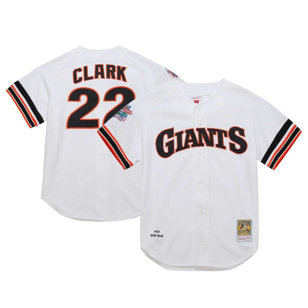 Will Clark San Francisco Giants Cooperstown Collection 1989 Authentic Jersey White | Mitchell & Ness