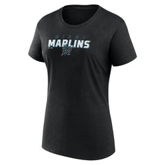 Miami Marlins Women's Lean T-Shirt Black