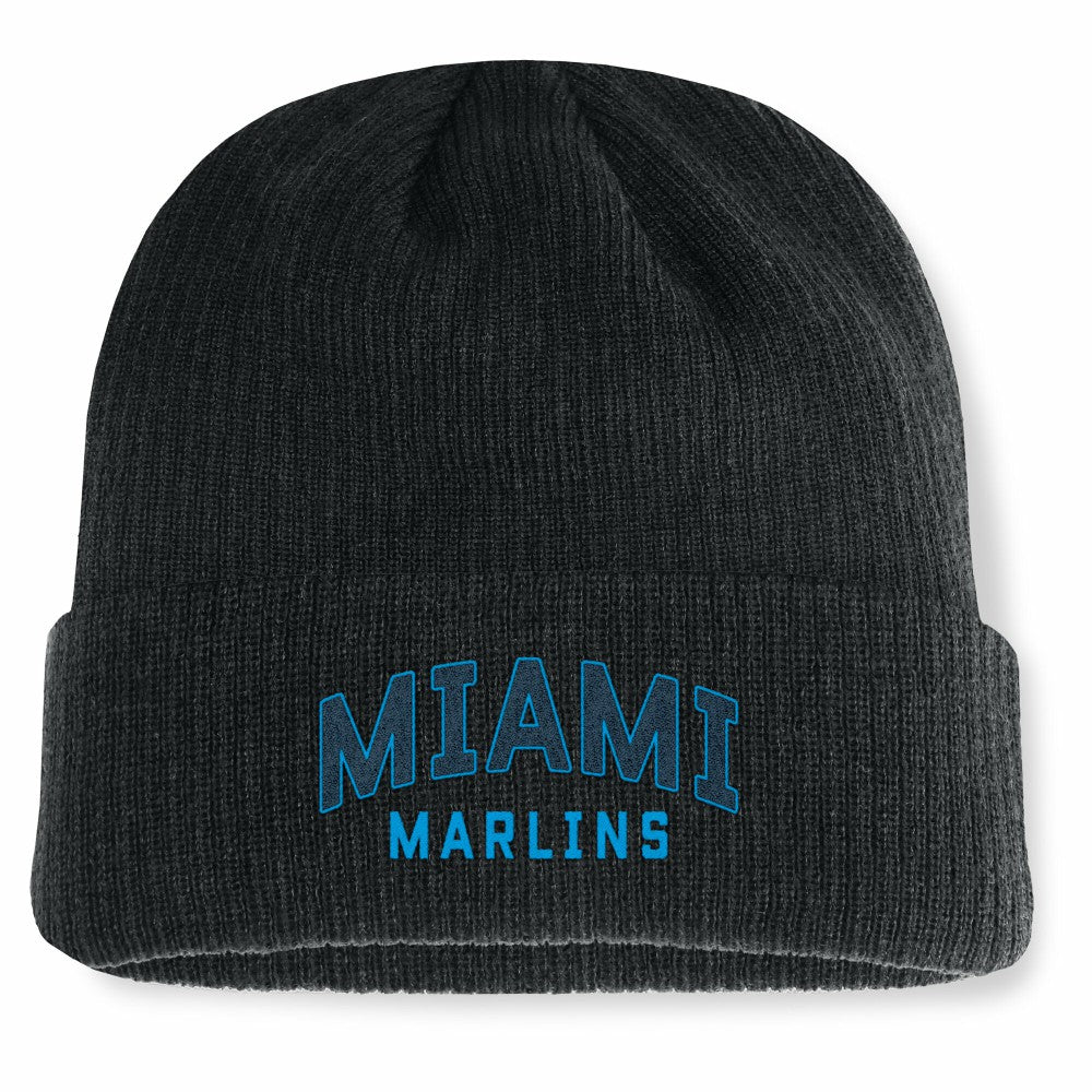 Miami Marlins Andee Cuffed Knit Hat Black