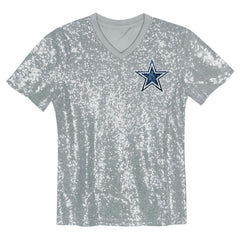 CeeDee Lamb Dallas Cowboys Girls Youth Sequin V-Neck Fashion Jersey - Silver sale