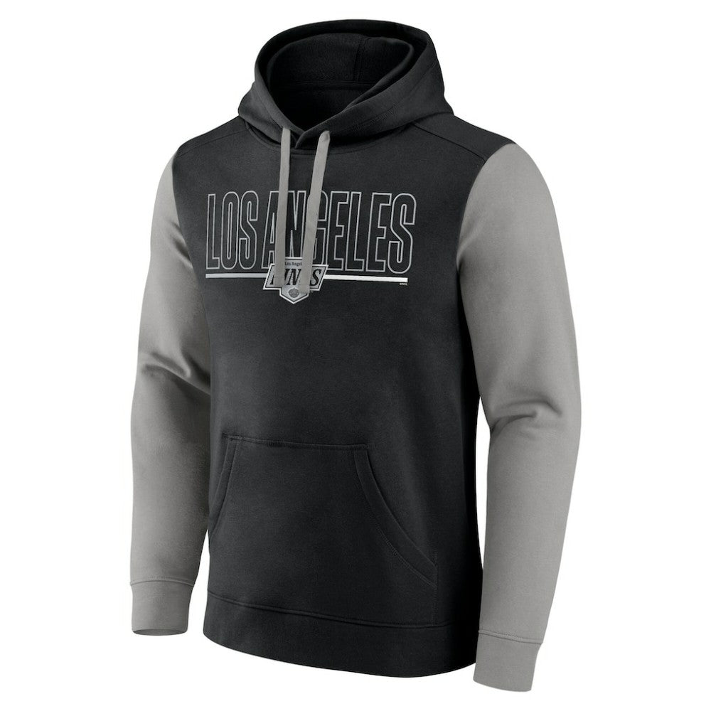 Los Angeles Kings Logo Athletic Deliver Fleece Pullover Hoodie Black