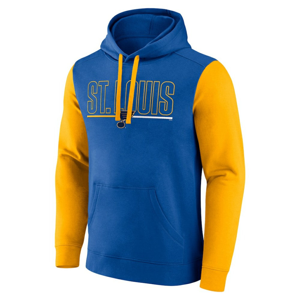 St. Louis Blues Logo Athletic Deliver Fleece Pullover Hoodie Blue