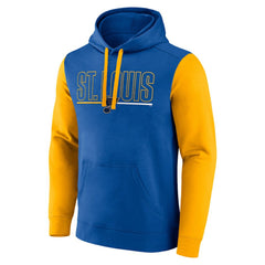 St. Louis Blues Logo Athletic Deliver Fleece Pullover Hoodie Blue