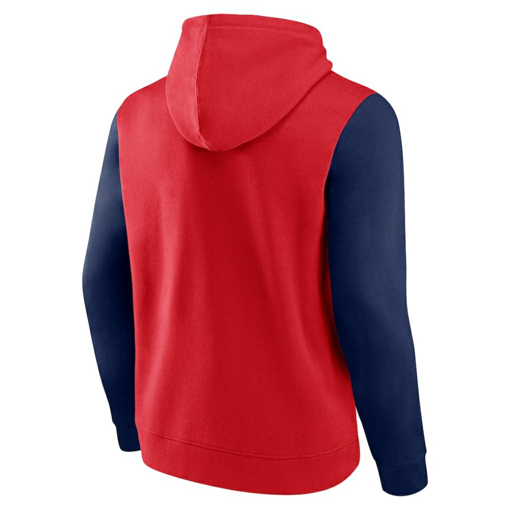 Washington Capitals Logo Athletic Deliver Fleece Pullover Hoodie Red