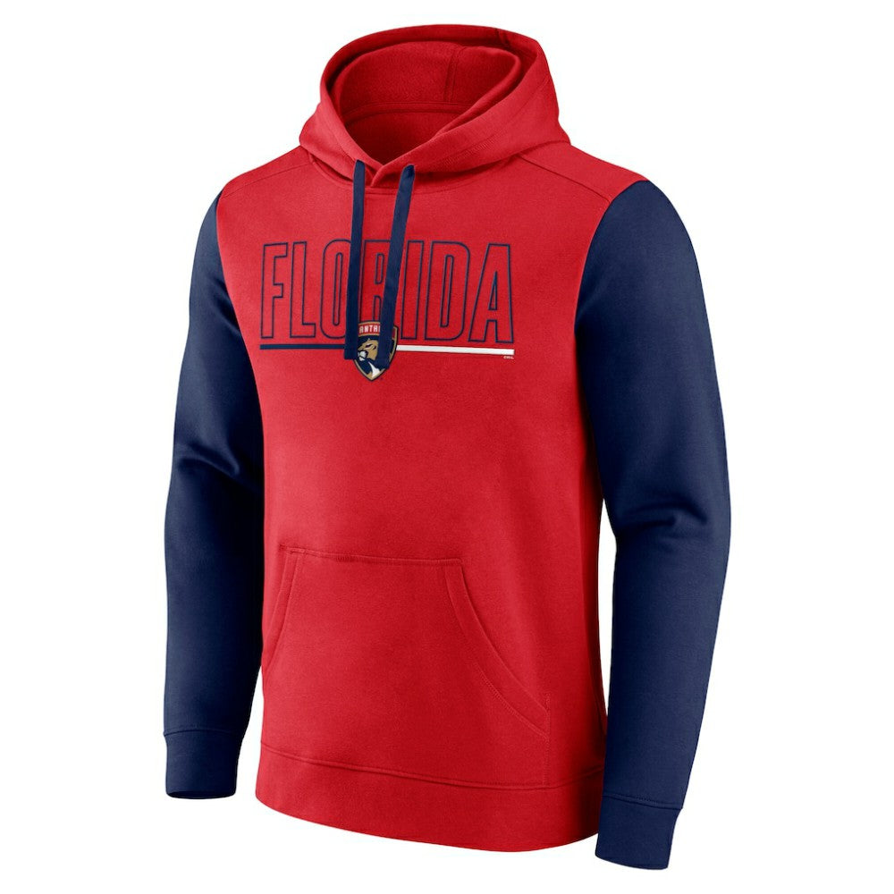 Florida Panthers Logo Athletic Deliver Fleece Pullover Hoodie Red