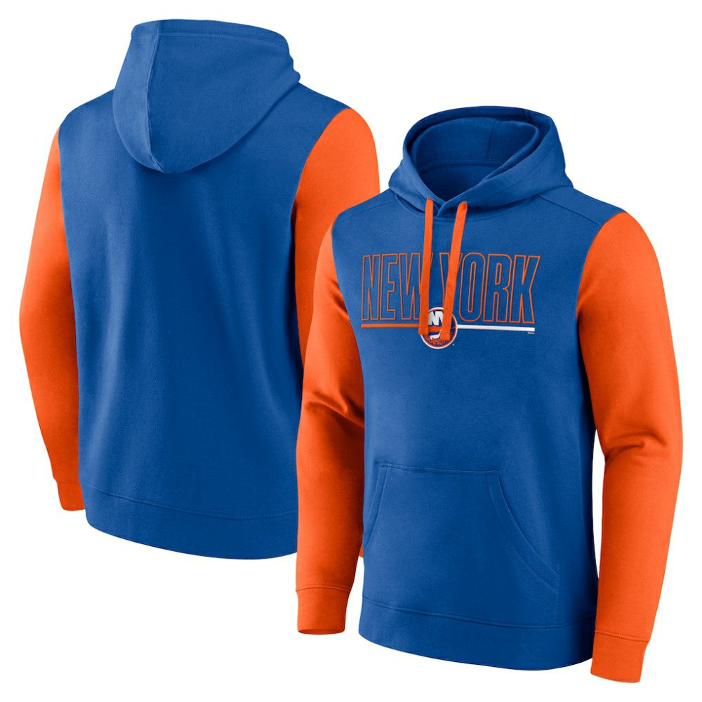 New York Islanders Logo Athletic Deliver Fleece Pullover Hoodie Royal