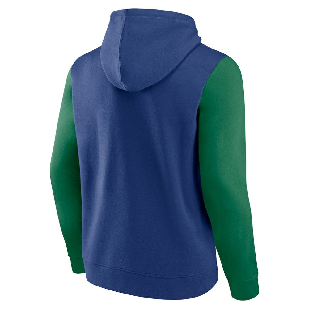 Vancouver Canucks Logo Athletic Deliver Fleece Pullover Hoodie Blue
