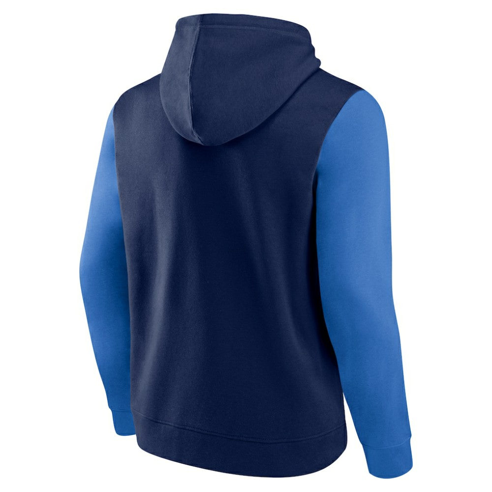 Winnipeg Jets Logo Athletic Deliver Fleece Pullover Hoodie Navy