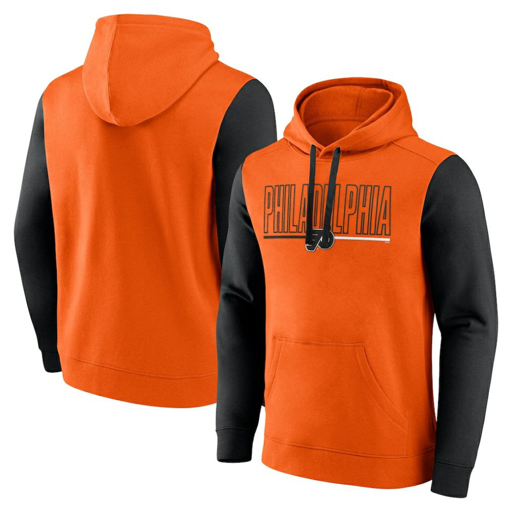 Philadelphia Flyers Logo Athletic Deliver Fleece Pullover Hoodie Orange