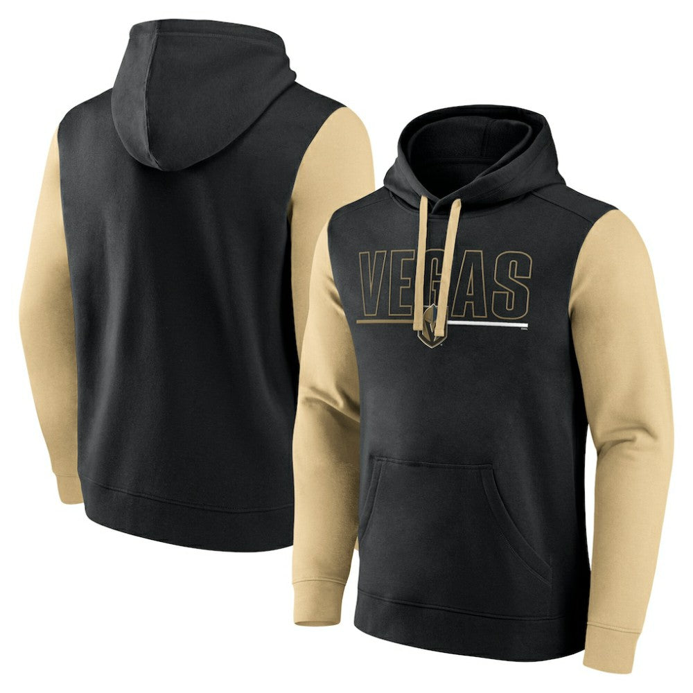 Vegas Golden Knights Logo Athletic Deliver Fleece Pullover Hoodie Black