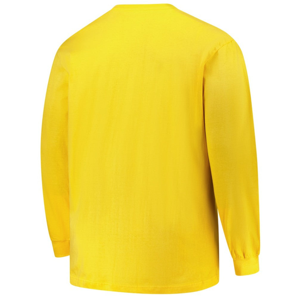 Pittsburgh Pirates Profile Big & Tall Two-Hit Long Sleeve T-Shirt Gold