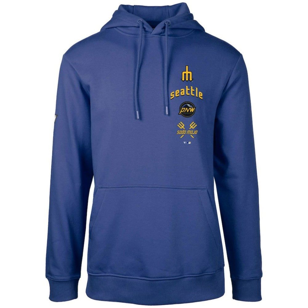 Seattle Mariners Levelwear City Connect Podium Baseline Pullover Hoodie Royal
