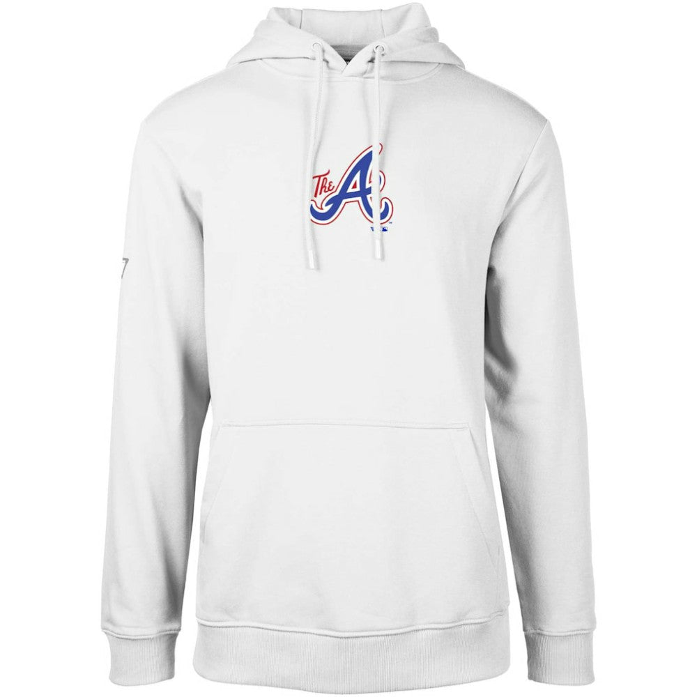 Atlanta Braves Levelwear City Connect Podium Core Logo Pullover Hoodie White