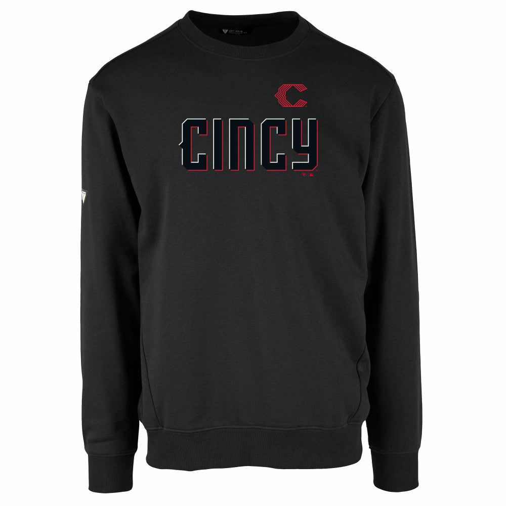 Cincinnati Reds Levelwear City Connect Zane Core Logo Pullover Sweatshirt Black