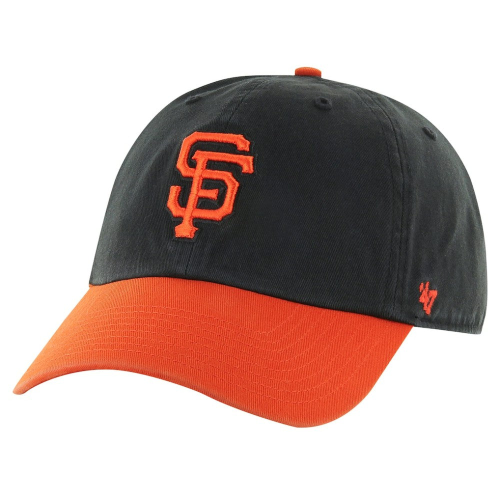 San Francisco Giants Clean Up Adjustable Hat Black/Orange | 47 brand