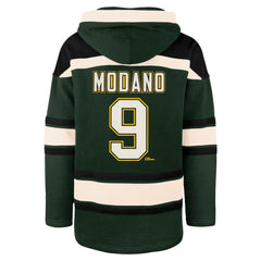 Mike Modano Dallas Stars '47 Retired Player Name & Number Lacer Pullover Hoodie Green