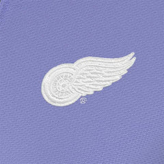 Detroit Red Wings Antigua Women's White Logo Finish Quarter-Zip Top Heather Purple