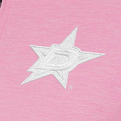 Dallas Stars Antigua Women's White Logo Mentor Quarter-Zip Jacket Pink