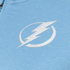 Tampa Bay Lightning Antigua Women's White Logo Mentor Quarter-Zip Jacket Light Blue