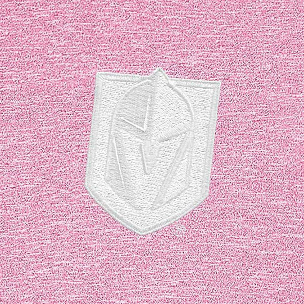 Vegas Golden Knights Antigua White Logo Hunk Quarter-Zip Pullover Pink