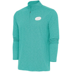 Carolina Hurricanes Antigua White Logo Hunk Quarter-Zip Pullover Heather Aqua