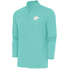 Dallas Stars Antigua White Logo Hunk Quarter-Zip Pullover Mint