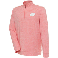 Carolina Hurricanes Antigua White Logo Bright Quarter-Zip Pullover Coral