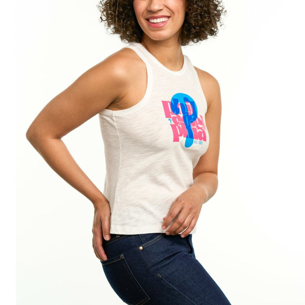 Philadelphia Phillies Lusso Women's Lourdes Tank Top White