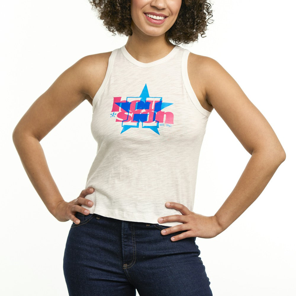 Houston Astros Lusso Women's Lourdes Tank Top White