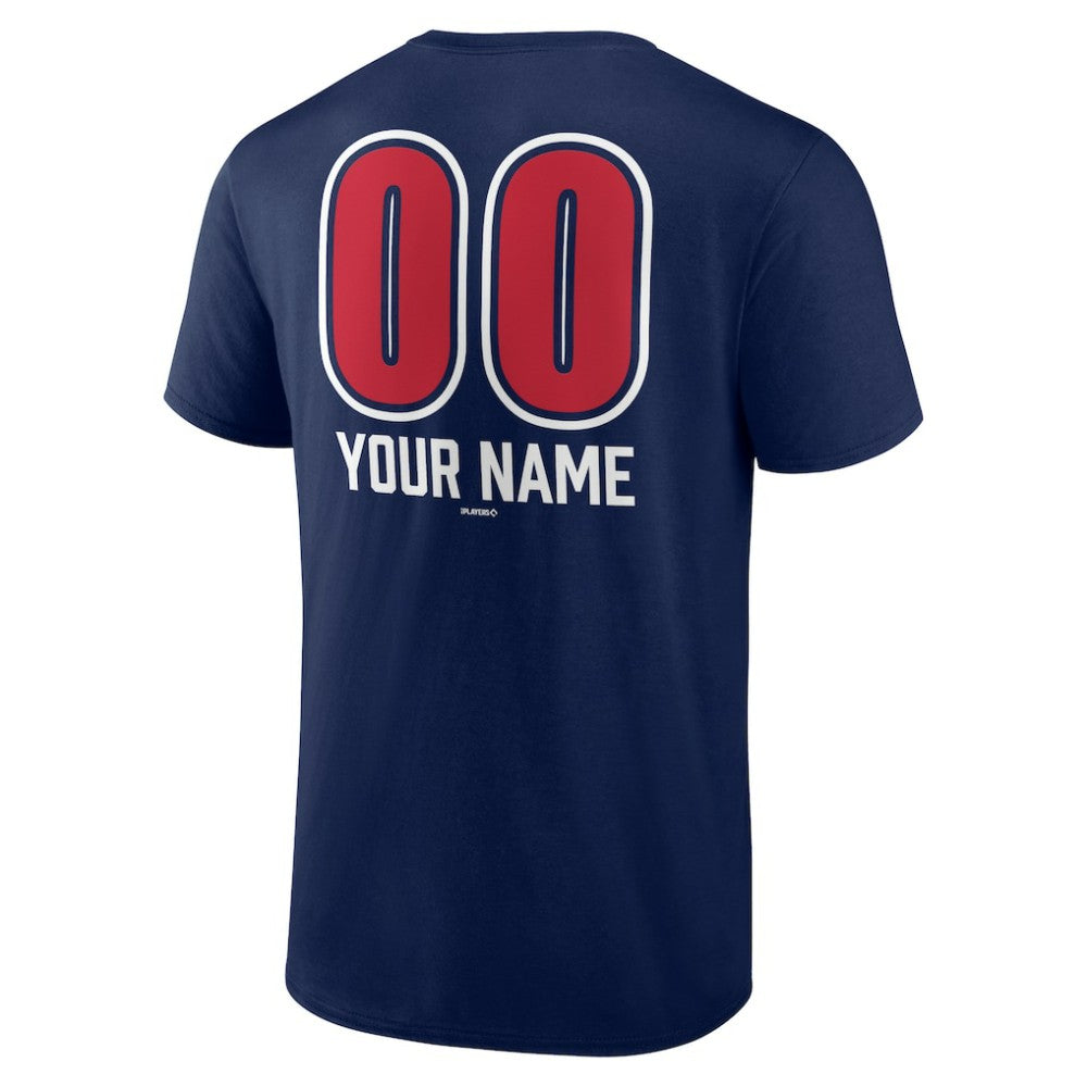 Atlanta Braves Personalized Name & Number Fastball T-Shirt Navy