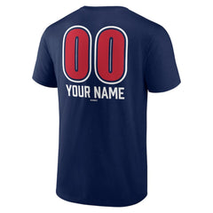 Atlanta Braves Personalized Name & Number Fastball T-Shirt Navy