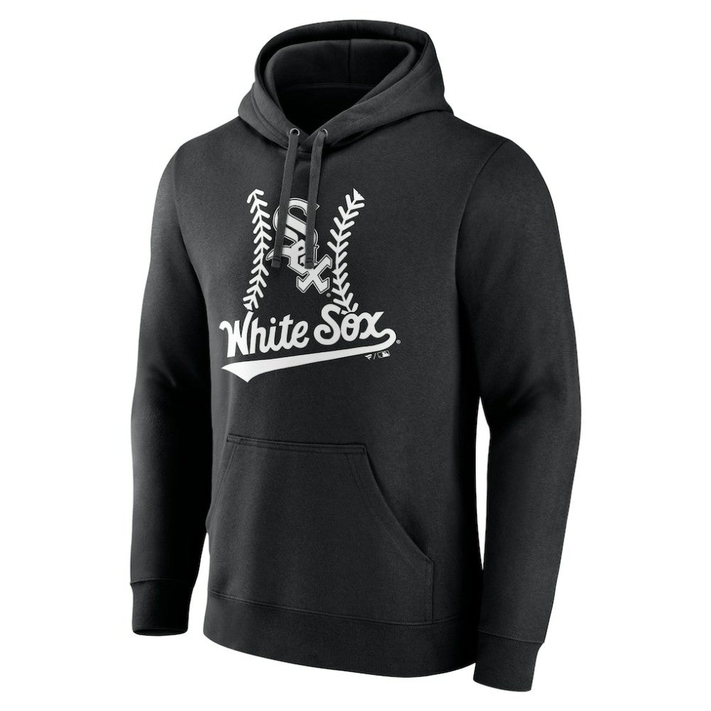 Chicago White Sox Personalized Name & Number Fastball Pullover Hoodie Black