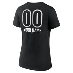 Chicago White Sox Women's Personalized Name & Number Fastball V-Neck T-Shirt Black
