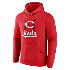 Cincinnati Reds Personalized Name & Number Fastball Pullover Hoodie Red