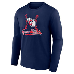 Cleveland Guardians Personalized Name & Number Fastball Long Sleeve T-Shirt Navy