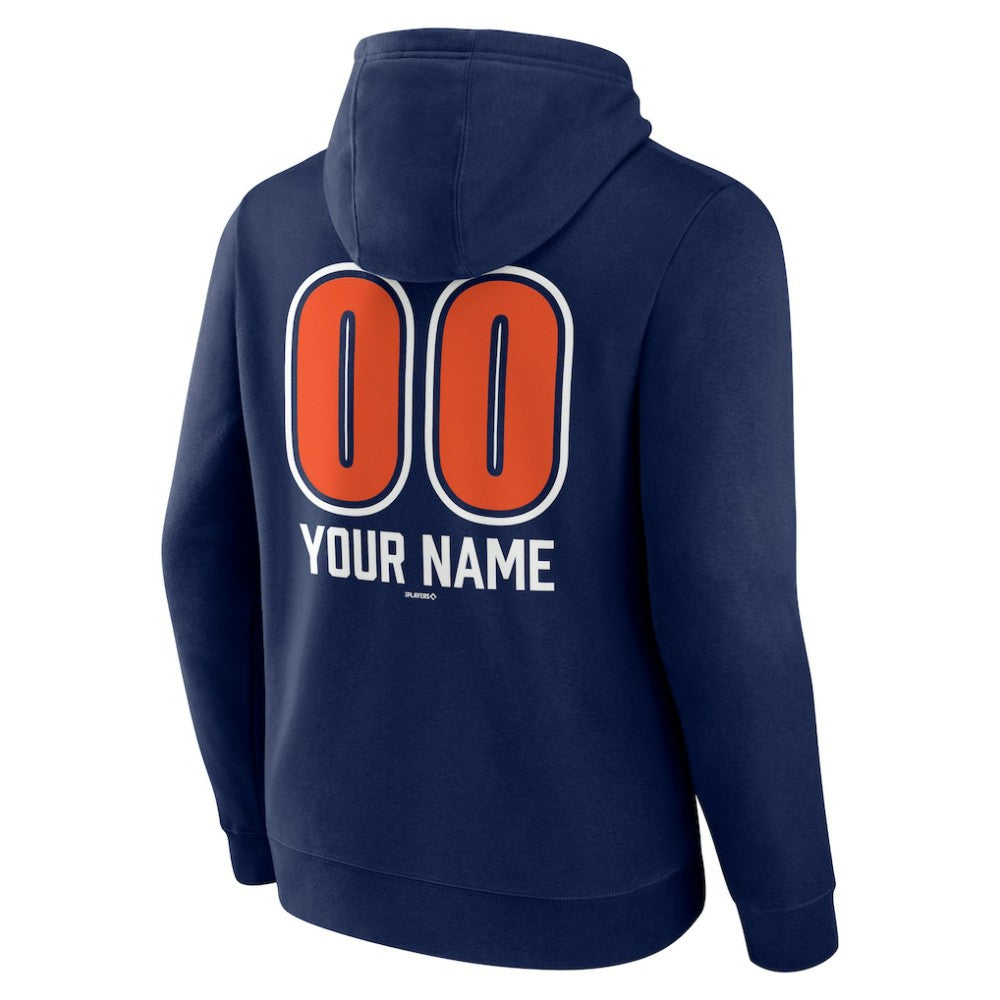 Detroit Tigers Personalized Name & Number Fastball Pullover Hoodie Navy