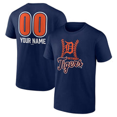 Detroit Tigers Personalized Name & Number Fastball T-Shirt Navy
