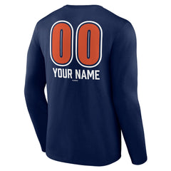Houston Astros Personalized Name & Number Fastball Long Sleeve T-Shirt Navy