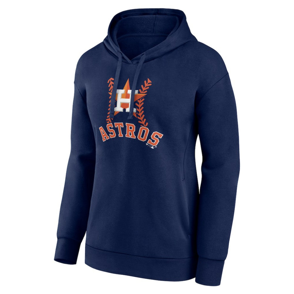 Houston Astros Women's Personalized Name & Number Fastball Pullover Hoodie Navy