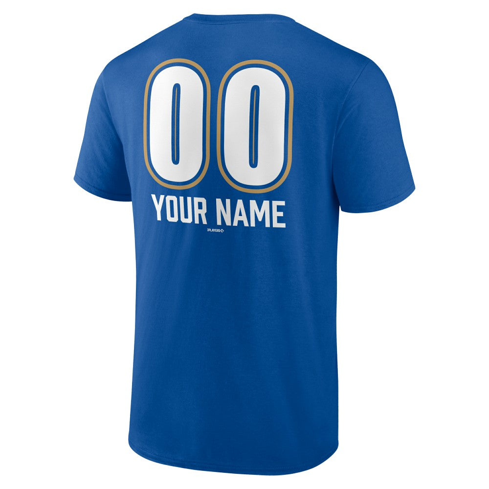 Kansas City Royals Personalized Name & Number Fastball T-Shirt Royal
