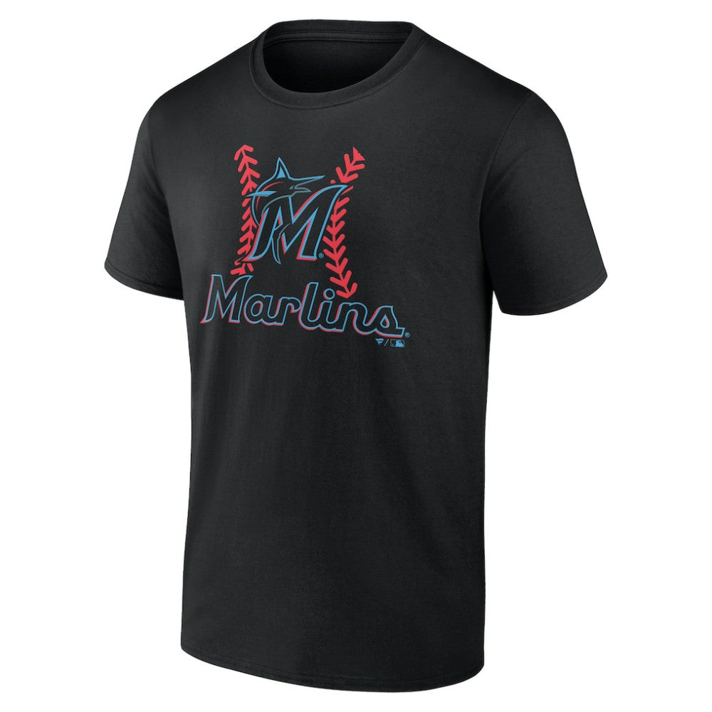 Miami Marlins Personalized Name & Number Fastball T-Shirt Black