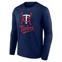 Minnesota Twins Personalized Name & Number Fastball Long Sleeve T-Shirt Navy