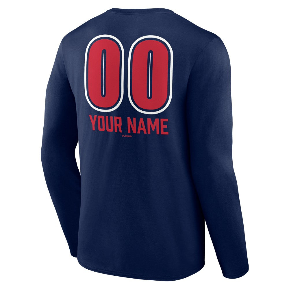 Minnesota Twins Personalized Name & Number Fastball Long Sleeve T-Shirt Navy