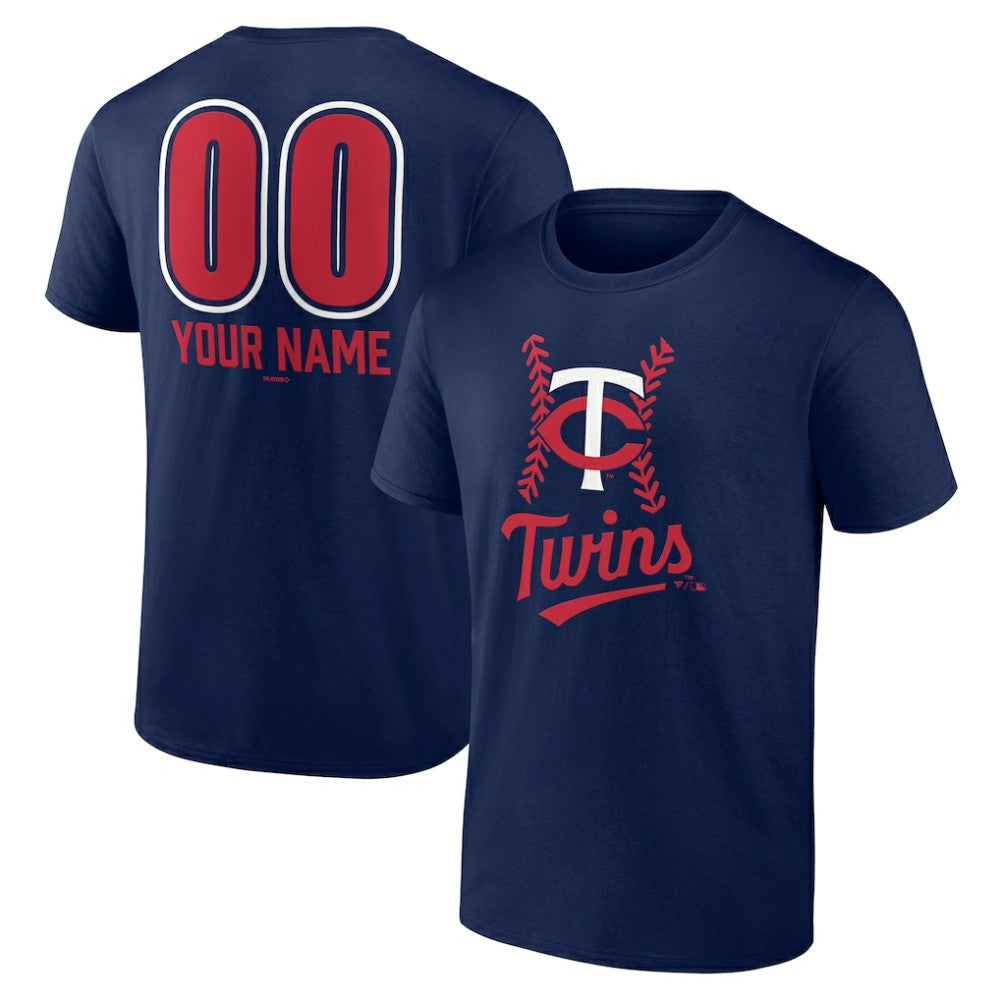 Minnesota Twins Personalized Name & Number Fastball T-Shirt Navy