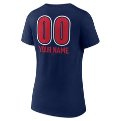 Minnesota Twins Women's Personalized Name & Number Fastball V-Neck T-Shirt Navy