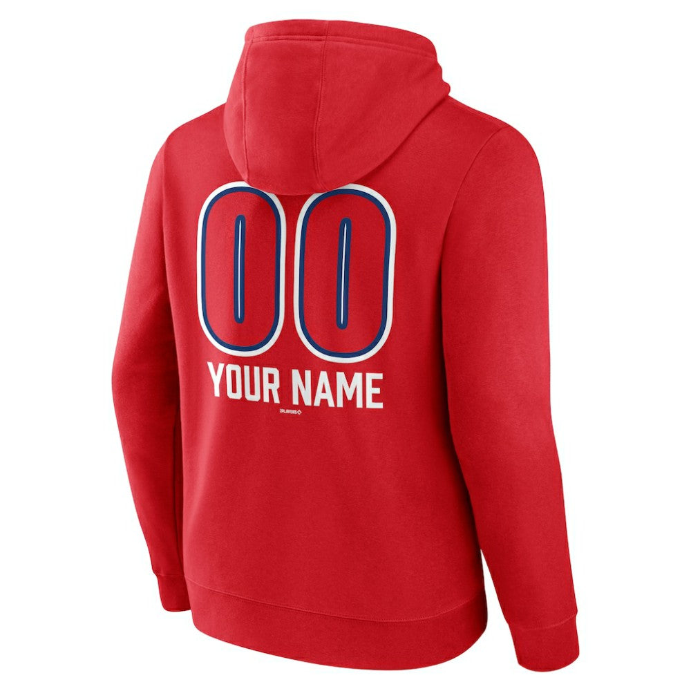 Philadelphia Phillies Personalized Name & Number Fastball Pullover Hoodie Red