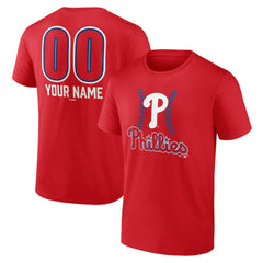 Philadelphia Phillies Personalized Name & Number Fastball T-Shirt Red