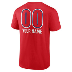 Philadelphia Phillies Personalized Name & Number Fastball T-Shirt Red